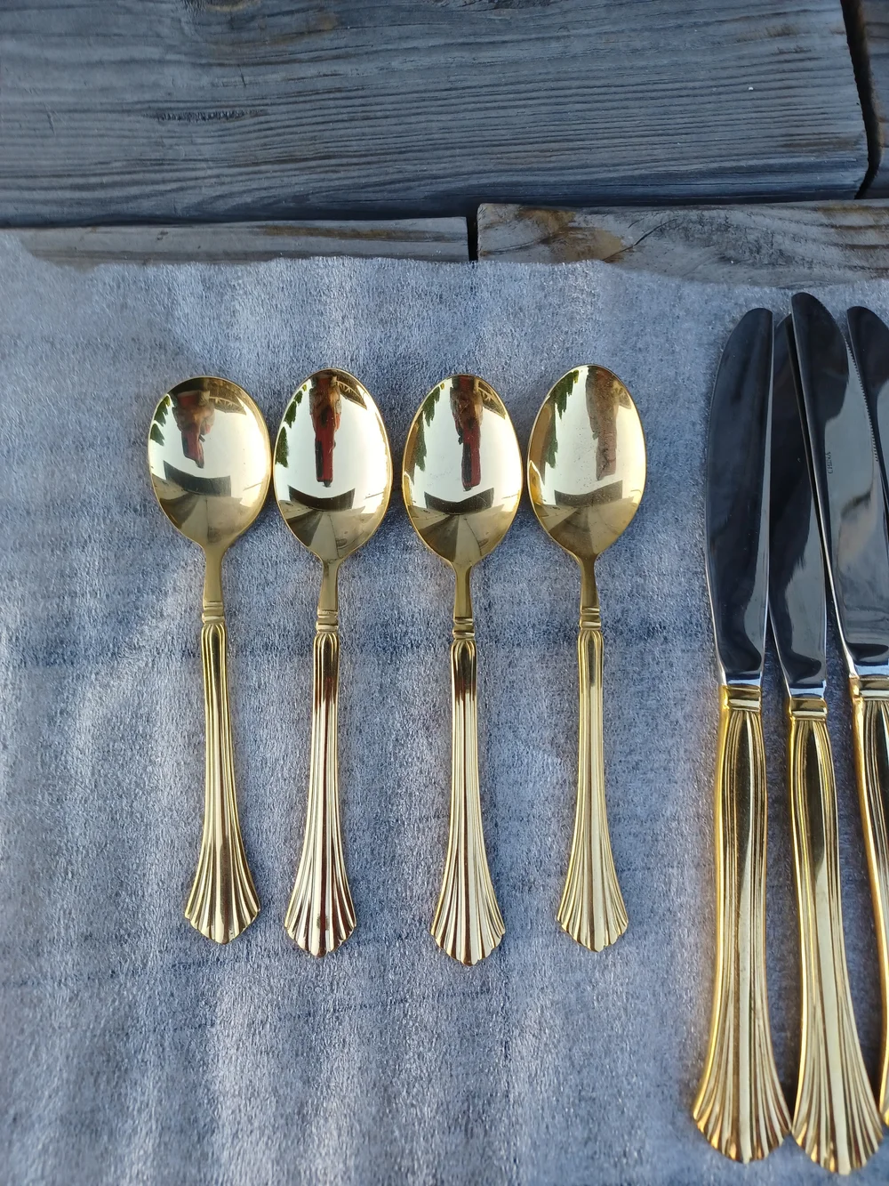 Vintage Cambrige Gold Tone Flatwere
